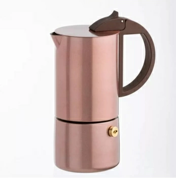 Гейзерная кофеварка Gnali&Zani Chicca 3 порции розовое золото