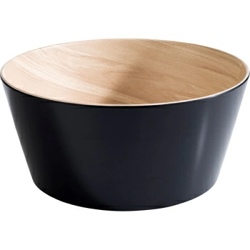 Салатник «Фрида»; пластик; 2200мл; D=22,H=10.5см; черный