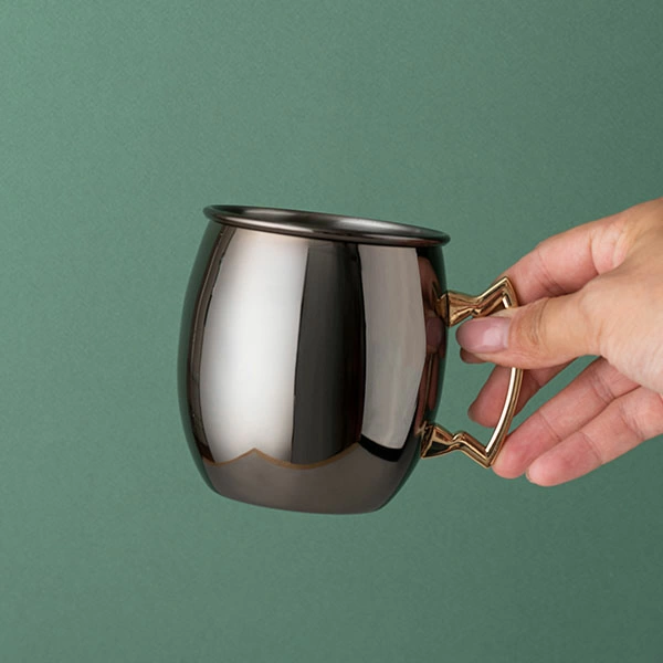 Кружка для кокт. «Московский мул» античный никель; сталь нерж.; 0.5л; D=85,H=100мм