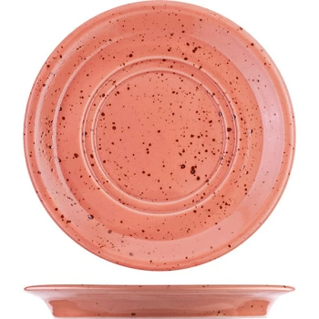 Блюдце «Лайфстиль»; фарфор; D=17,H=1.9см; терракот
