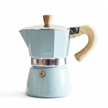 Гейзерная кофеварка Gnali&Zani Venezia голубая на 3п, для индукции