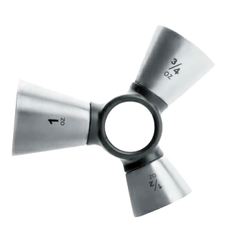 Джиггер тройной AnyBar 15/22,5/28 мл, матовое серебро