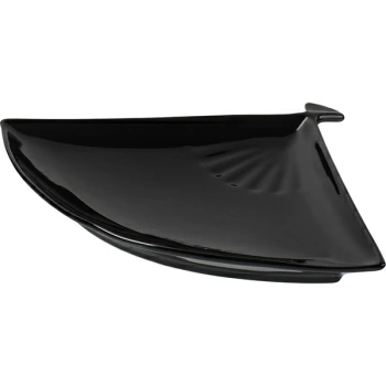 Блюдо-веер «Кунстверк»; фарфор; H=2,L=27,B=20см; черный