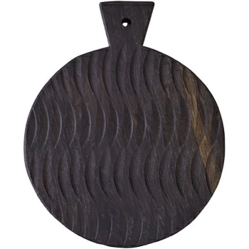 Доска для подачи круглая с ручкой (5см) Д=24см дуб (04090723)