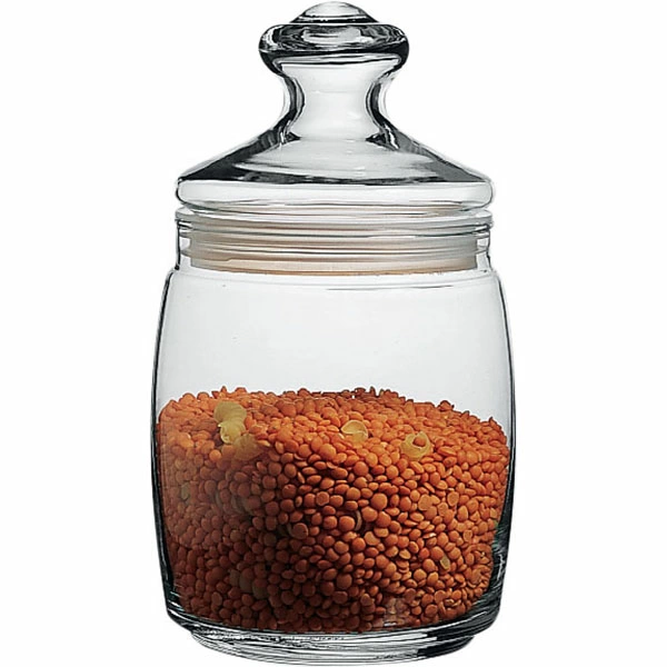 Банка с крышкой «Чешни»; стекло,резина; 920мл; D=9.4,H=18.5см; прозр.