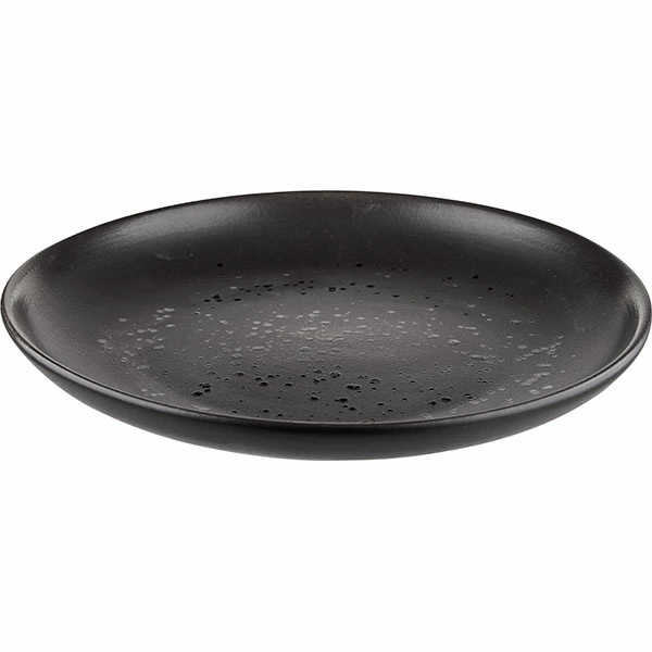 Тарелка плоская б/полей «Оникс»; керамика; D=250,H=27мм; черный