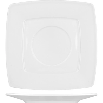 Блюдце для бульон.чашки «Виктория»; фарфор; H=1.5,L=16.8,B=16.8см; белый