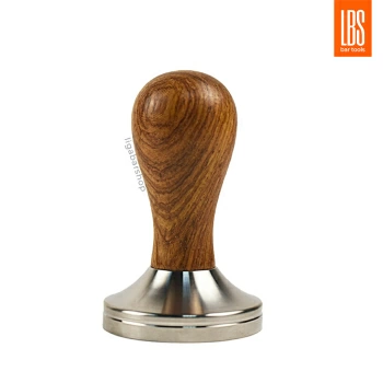 Темпер для кофе LBS 58 мм ручка темное дерево