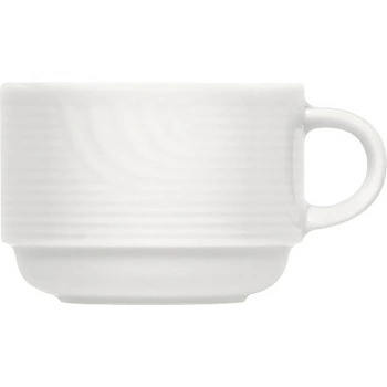 Чашка чайная «Карат»; фарфор; 220мл; D=7.5,H=6.5,L=10см; белый