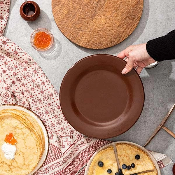 Тарелка  мелкая «Шоколад»; фарфор; D=26,H=2см; тем.корич.