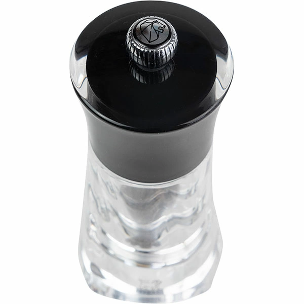 Мельница для перца метал.мех.; акрил,пластик; H=14см; прозр.,черный