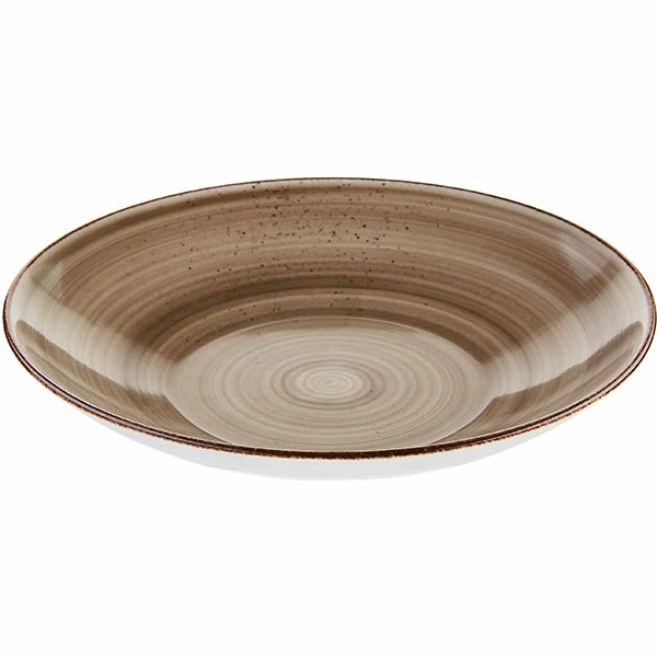 Тарелка глубокая; фарфор; D=24см; болотн.