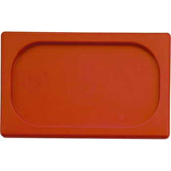 Крышка для гастр-ти (1/9); полипроп.; H=2,L=17.6,B=10.8см; красный