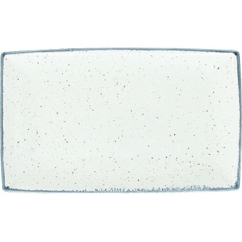 Блюдо прямоуг. «Органика»; фарфор; L=28,B=17см; белый,синий