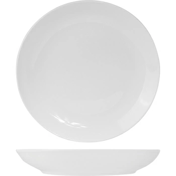 Блюдо глубокое «Кунстверк»; фарфор; D=46,H=8см; белый