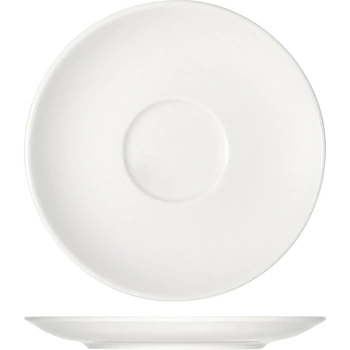 Блюдце «Опшенс»; фарфор; D=15,H=1.5см; белый