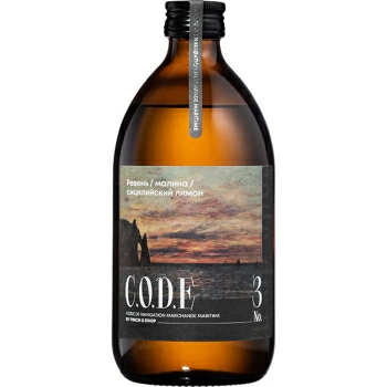 Кордиал C.O.D.E Ревень-Малина-Сицилийский лимон 0,5л