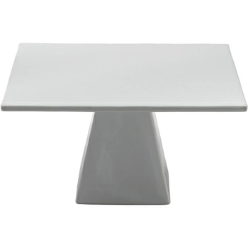 Блюдо фуршетн.на ножке «Розелли Райз»; фарфор; H=11.5,L=23.5,B=23.5см; белый