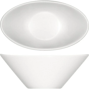 Салатник овал. «Опшенс»; фарфор; 100мл; H=4,B=6см; белый