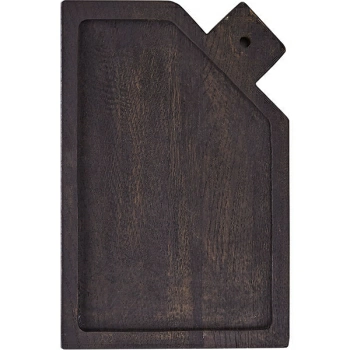 Доска для подачи с ручкой(6см) с выемкой; дуб; H=25,L=300/200,B=200мм; черный