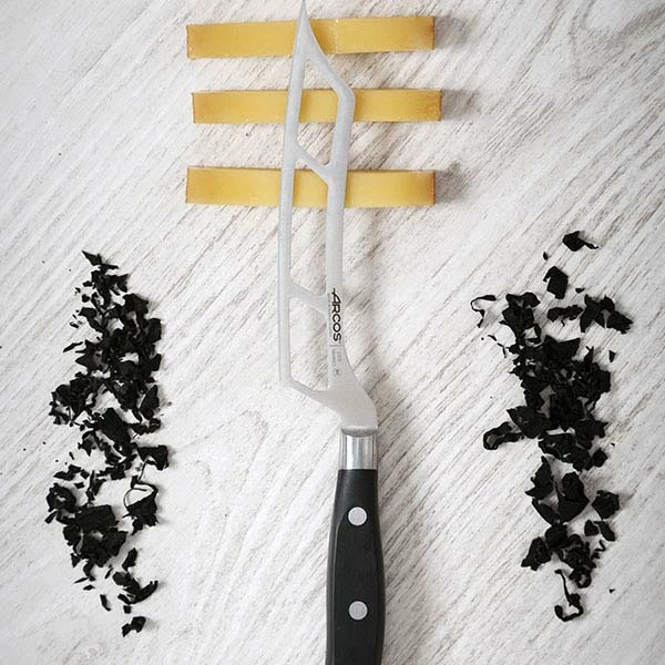 Нож для сыра «Ривьера»; сталь нерж.,полиоксиметилен; L=28.8/14.5,B=3.2см; черный,металлич.