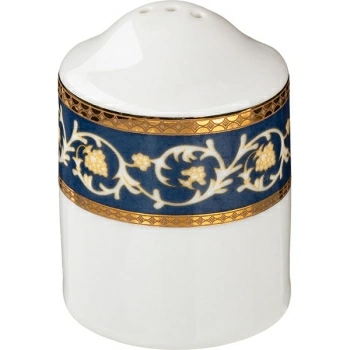 Солонка «Рома»; фарфор; D=4.3,H=6.5см; белый,синий