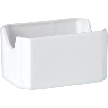 Емкость для пакетиков сахара «Симплисити Вайт»; фарфор; H=5.5,L=10,B=7см; белый