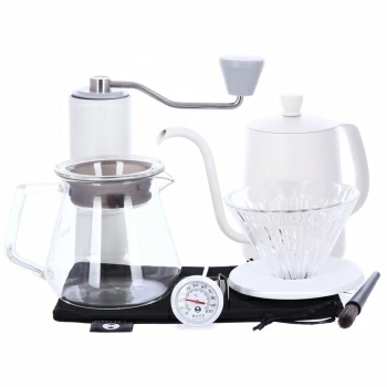 Набор для заваривания кофе Timemore C2 Pour Over Set (Fish 03), белый