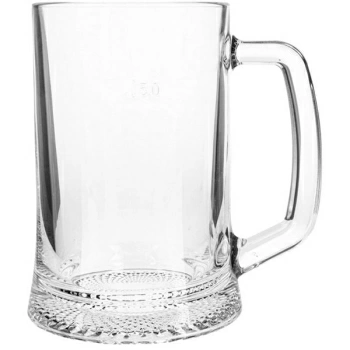 Кружка пивная «Дрезден»; стекло; 330мл; D=75,H=150мм; прозр.
