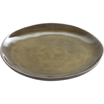 Тарелка «Пьюр»; керамика; D=20.5,H=2см; зелен.