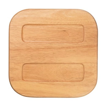 Тарелка квадратная «Тэйст»; дерево; L=30,B=30см; св.корич.