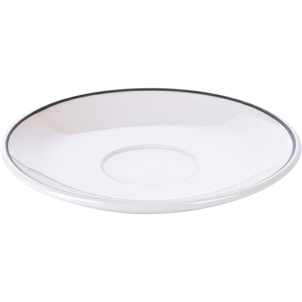 Блюдце «Рисепшн»; стекло; D=11.5,H=1.3см; слон.кость,серый