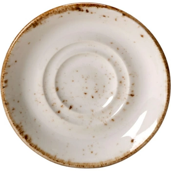 Блюдце «Крафт»; фарфор; D=11,H=1.3см; белый