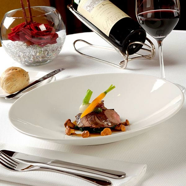 Салатник «Монако Вайт»; фарфор; 915мл; D=25.5,H=4.5см; белый