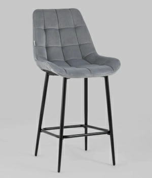 Стул полубарный Флекс велюр серый