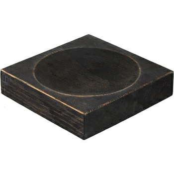 Тарелка квадратная антик; дуб; H=4.5,L=20,B=20см