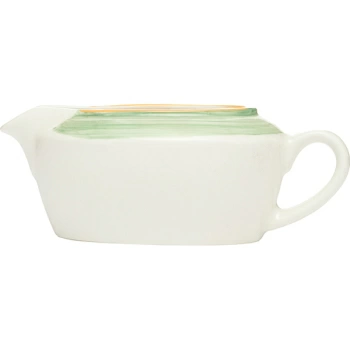 Соусник «Рио Грин»; фарфор; 130мл; белый,зелен.