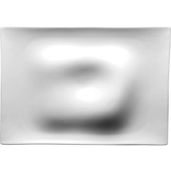 Блюдо серв. «Крушиал Дэт»; фарфор; H=4,L=30.5,B=21см; белый