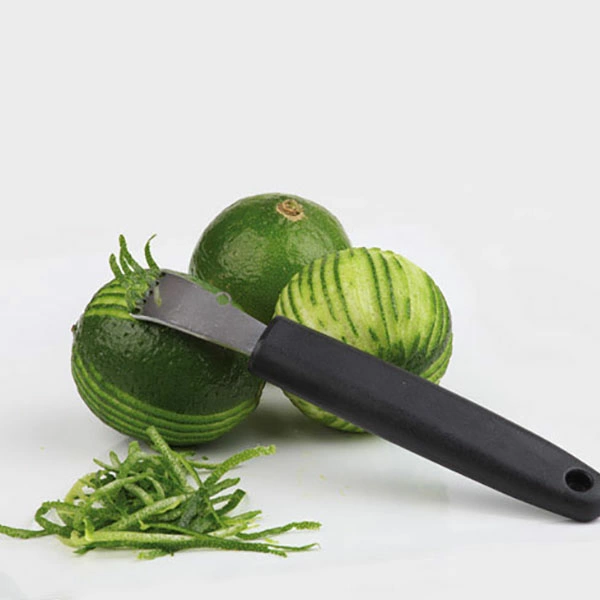 Нож для декоративной нарезки «Оранж»; пластик,сталь; L=14.5см; черный