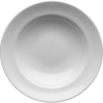 Тарелка для пасты «Монако Вайт»; фарфор; 360мл; D=24,H=4.3см; белый