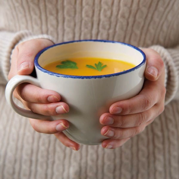 Чашка чайная «Блю дэппл»; фарфор; 350мл; D=10.3см; белый,синий