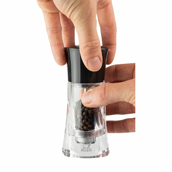 Мельница для перца метал.мех.; акрил,пластик; H=14см; прозр.,черный
