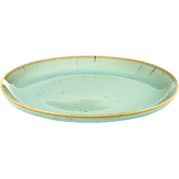 Тарелка; керамика; D=13,H=1.2см; голуб.