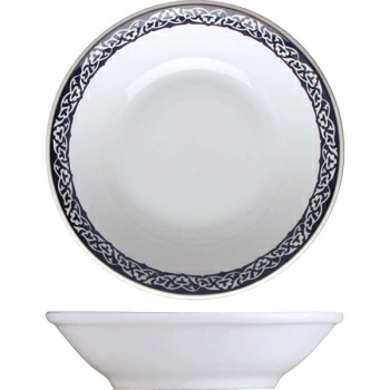 Салатник «Восток»; фарфор; 1500мл; D=23.5,H=6.5см; синий