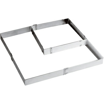 Форма конд. раздвижная 30х30-57х56; сталь нерж.; H=5см; металлич.