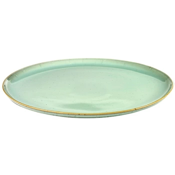 Тарелка; керамика; D=26,H=1.5см; голуб.