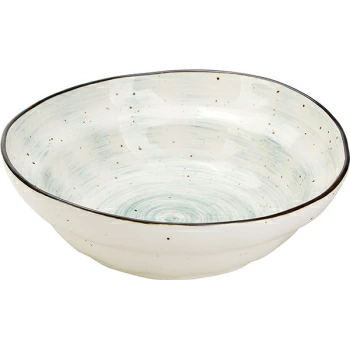 Салатник «Пастораль»; фарфор; D=22,H=7см; зелен.