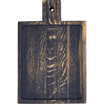 Доска для подачи с ручкой(6см) с выемкой Д=240,Ш=200мм дуб (04090728)