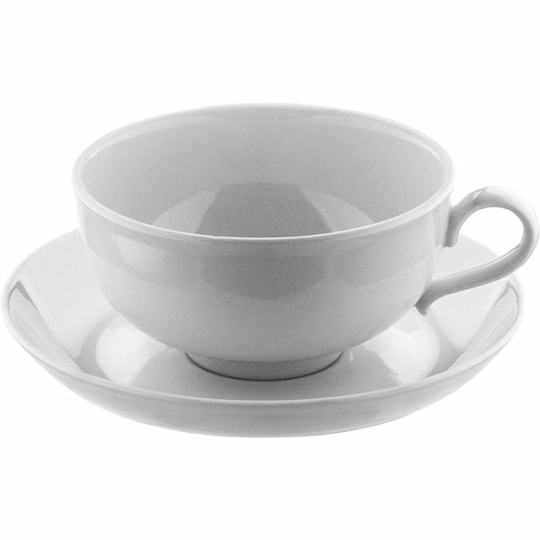 Пара бульон. с 1 руч.; фарфор; 400мл; D=17,H=7см; белый