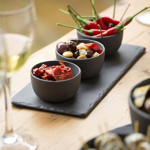 Фото Блюдо прямоугольное «Базальт»; фарфор; L=30,B=16см; черный,матовый Блюдо прямоугольное «Базальт»; фарфор; L=30,B=16см; черный,матовый